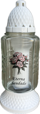 Cand. Vidro LA 539T Flor ES Branco