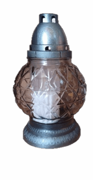 Candeeiro de Vidro Z-260 prata (6un)