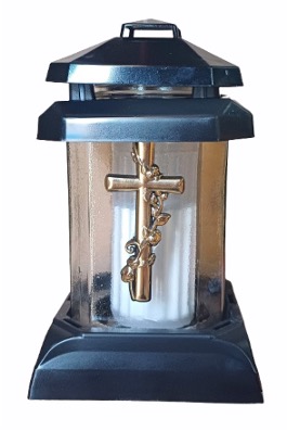 Candeeiro de Vidro Z-PRIMA mini cruz Dourada (6un)